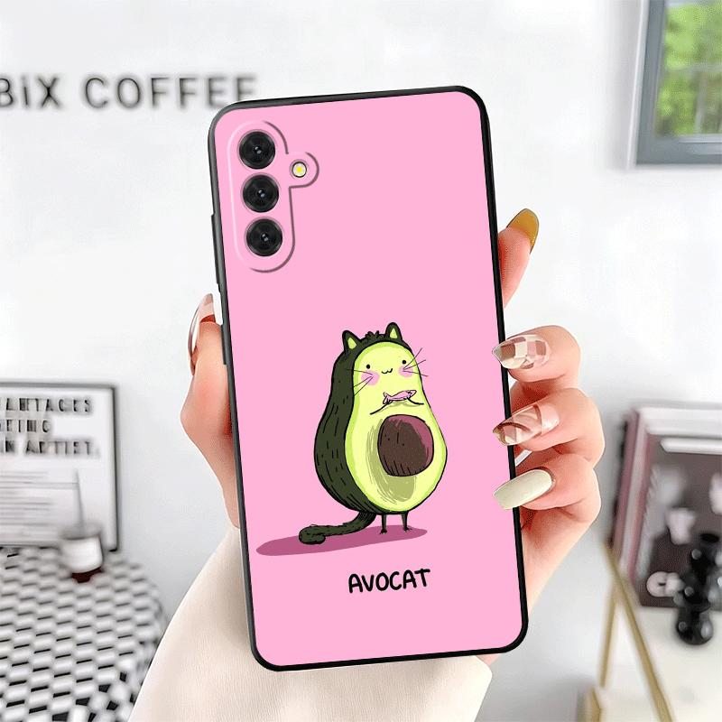 Cartoon Cute Avocado Soft Phone Case for Samsung A17 A37 A57 A16 A26 A36 A56 A15 A25 A35 A55 A14 A24 A34 A54 A13 A23 A33 A53 A52