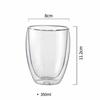 Haus Glas Doppelwand Wasserbecher Isoliert Haushalts Trinkgeschirr Hitzebeständig Klar Becher für Kaffee Tee Tägliche Nutzung