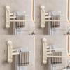 Modern Minimalist Plastic Rotating Towel Rack With Suction Cups For Bathroom Organization