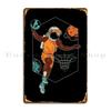 Astronaut Space Basketball Metal Sign Mural Pub Garage Decoration Personalized Living Room Tin Sign Poster