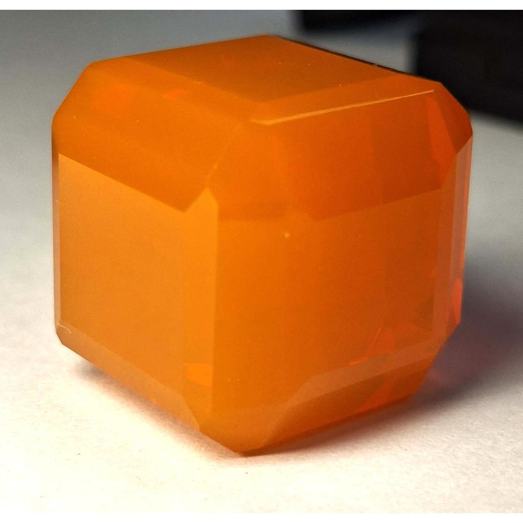 Cube Cut Natural Welo Opal Orange 121-123 Ct Fabulous Certified Loose Gemstone