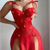 Women's Sleepwear  Spaghetti Strap Dress  Transparent Sexy Nightgowns Lace Slip Pajamas  Sexy Set Lingerie