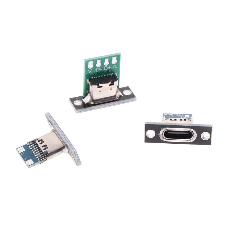 Charging Port Usb Type C Socket Connector 2Pin 2P 4P Waterproof Strip Line Of Solder Joint Female Connector Jack
