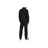 Adidas Stand Collar Solid Color Long Sleeve Jacket Comfortable Elastic Pants Casual Sports Suit Men Suit Black DV2461
