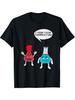 Men's Funny Chemistry T-Shirt  I for THINK You're Overreacting  Science Humor Design with Beaker & Molecule Graphics - C