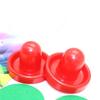 4Pcs Air Hockey Table Goalies with Puck Felt Pusher Grips Mallet Grip Red 96mm