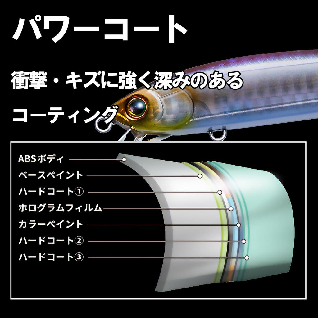 DUEL HARDCORE Bass Lure Latour Flat 110mm Slow Floating Ghost Tiger Shifting Center of Gravity Jerkbait Minnow 05 K-Red