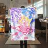 1PC Pretty Cure Print Flannel Blanket, High quality Comfortable for All Seasons, Home Decor, Warmth and Comfort, Perfect for Christmas Gifts121
