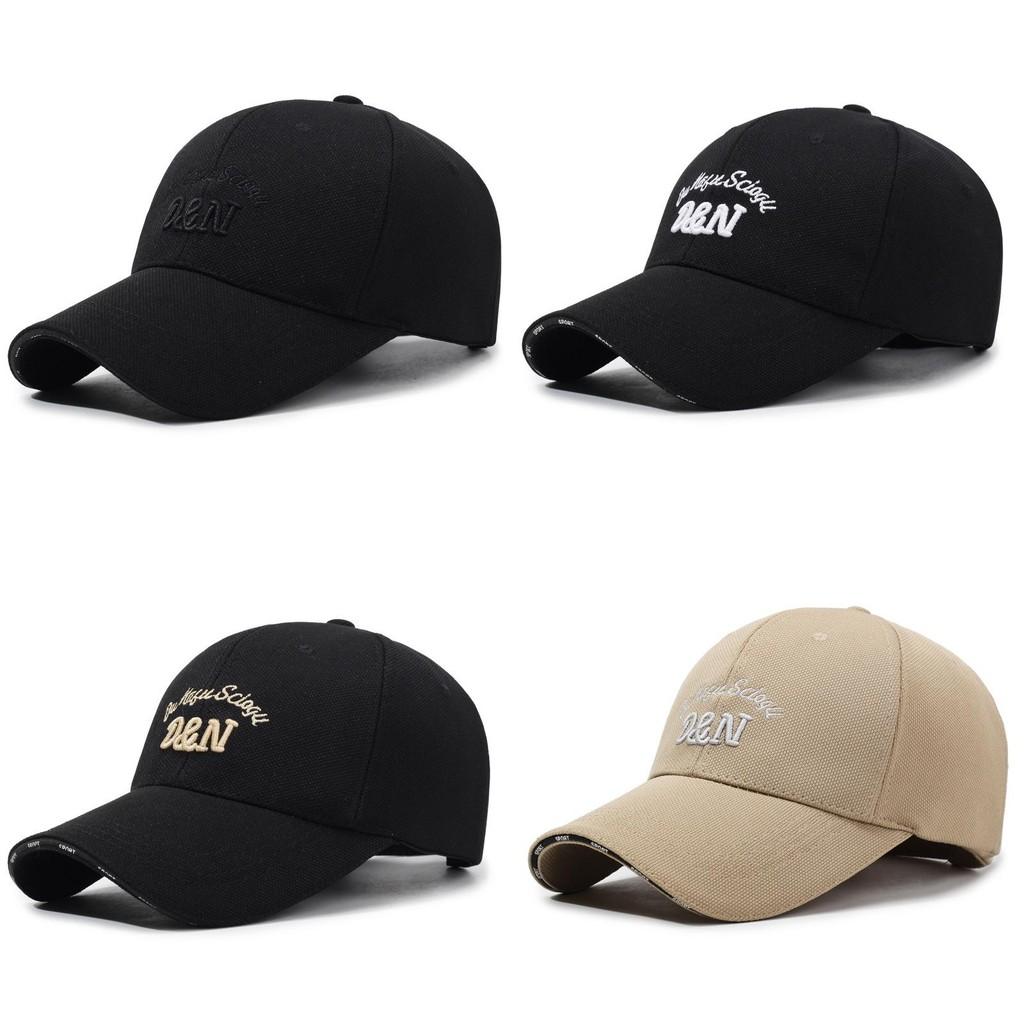 Dn Embroidery Letter Duckbill Baseball Hat Adjustable Sun Protection Breathable