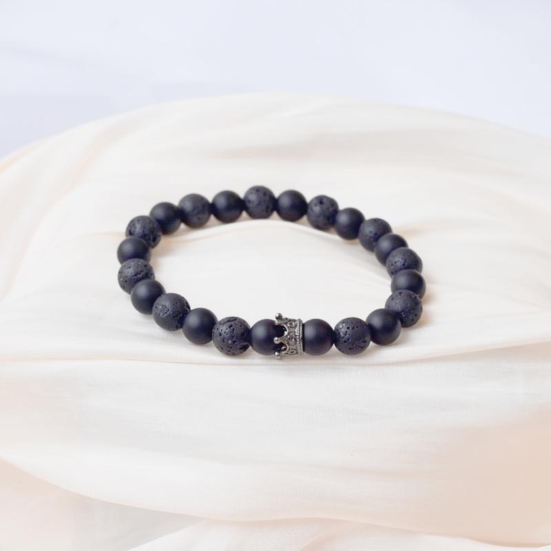 

Marble Stripe Black White Crown Bangles for Women Men Elastic Unisex Bracelets Punk Personality Hand Zircon pulsera hombre 2023