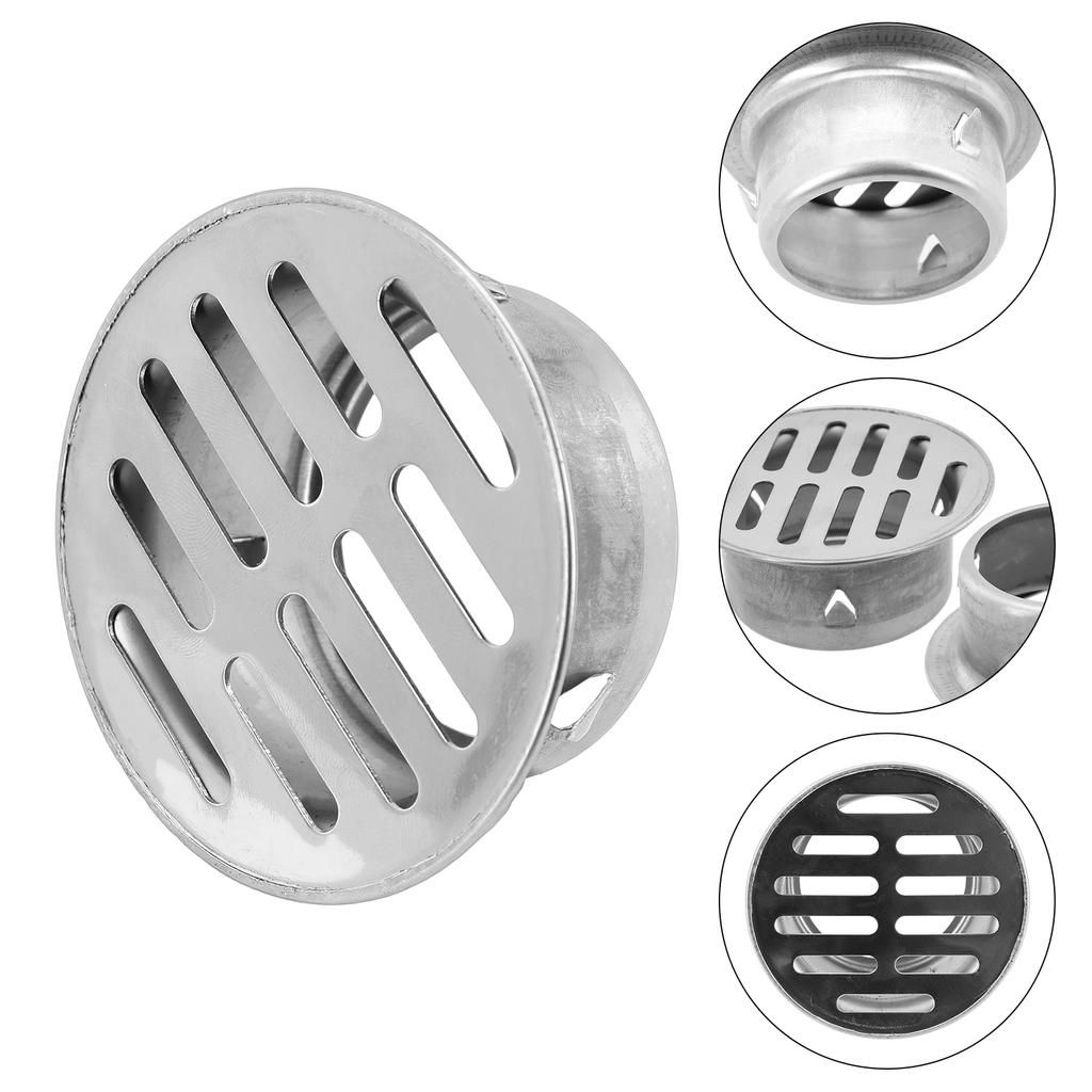 1 Pcs Floor Drain 50-200mm Stainless Steel Round Rain Pipes Cap Anti Blocking Floor Strainer For Bathroom Balcony Drainage Roof