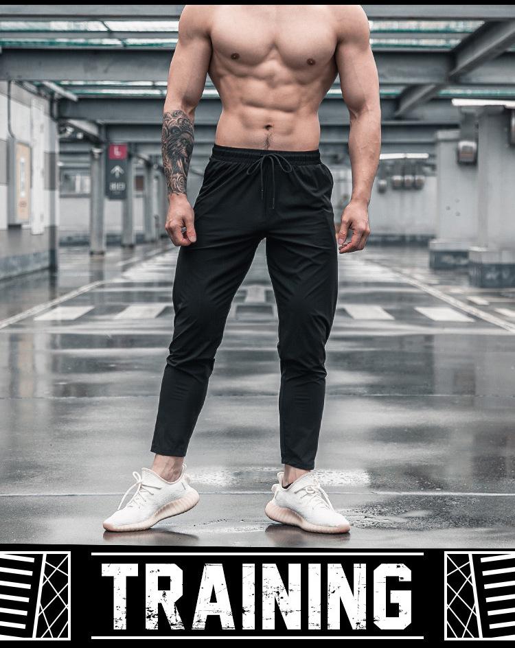 Men's Casual Slim Fit Summer Pants, Solid Color, Drawstring, Cuffed, Fashionable.
