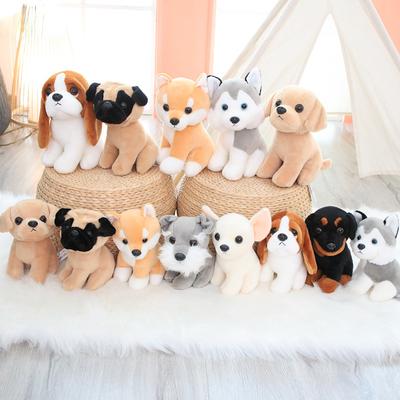 18cm roztomilá simulace mnoha druhů plyšových hraček pro psy Jemné malé panenky Kawaii Husky pro domácí mazlíčky Shiba Inu Chihuahua