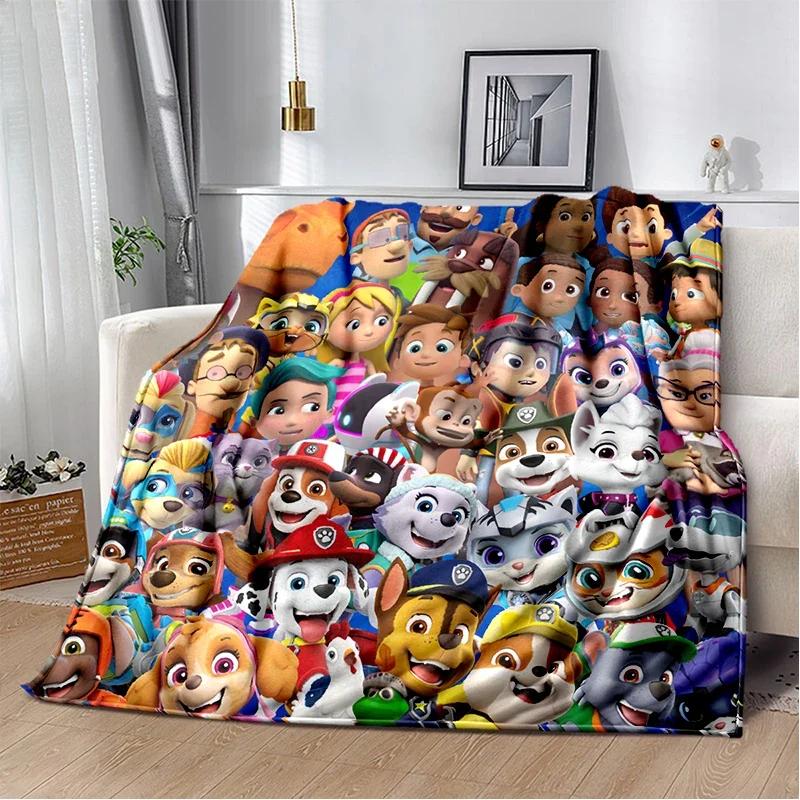 3D P-Patrols Cartoon Dogs Gift Soft Plush Blanket,Flannel Throw Blanket for Living Room Bedroom Picnic Bed Sofa Cover