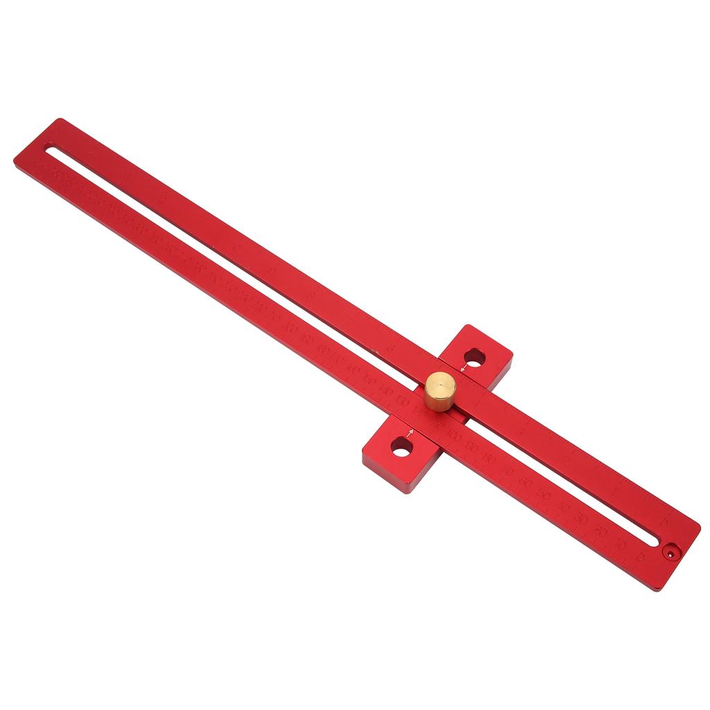 0‑370mm Scribe Ruler Woodworking Ruler Woodworking Scribe Ruler T‑Type Line Locator Aluminum Alloy Measuring Tool 0-370mm