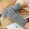 Neue warme Vollfingerhandschuhe für Herren, Winter-Touchscreen, plus Fleece-Handschuhe, Damen, verdickte Wollstrickhandschuhe zum Radfahren und Fahren