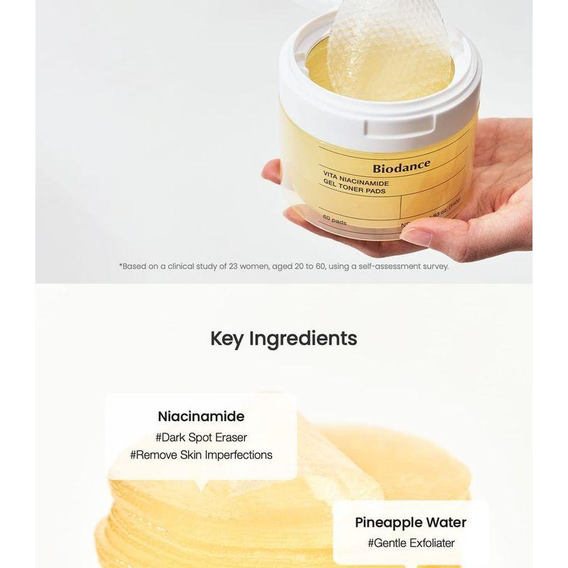 Biodance Vita Niacinamide Gel Toner Pads