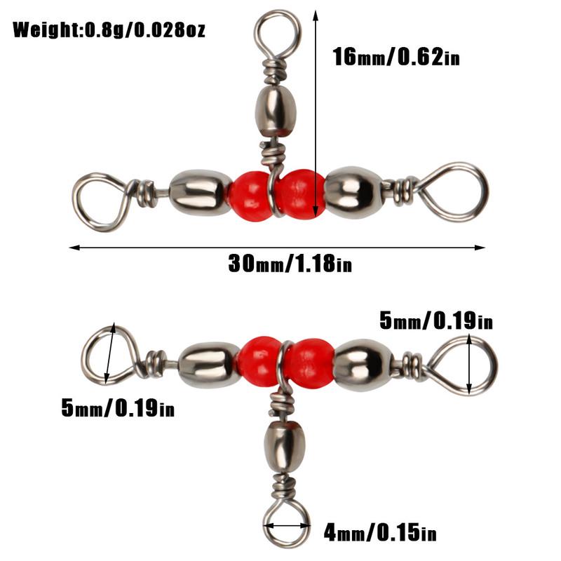 Fishing Swivel Rolling Swivels Brass Barrel 3-way Fishing Swivel Tangle Fishing Tackle Accessories