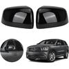 Glossy Black Direct Replacement Mirror Cover for 2011- Jeep Grand Cherokee and 2011-2025 Dodge Durango, Directly Replace Style, Not Sticker Style