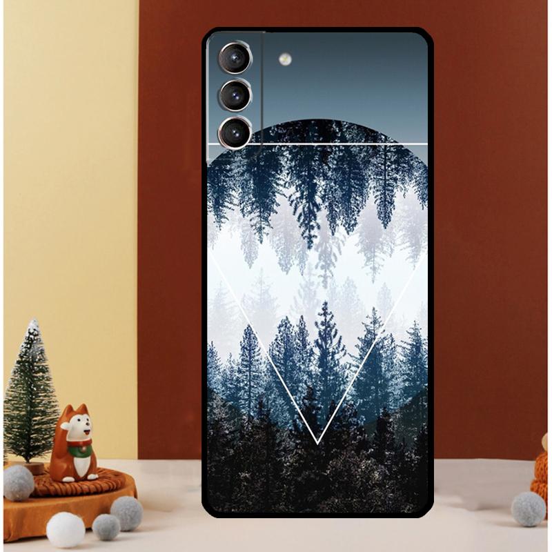 Forest Geometry Wood Nature Case For Samsung Galaxy S25 S26 Ultra S21 S22 S20 S23 S24 Ultra S10 Plus S25 FE Cover Funda