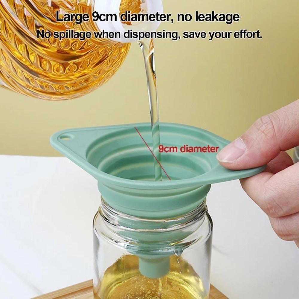 Leak-Proof Silicone Funnel Foldable Wide Mouth Funnel New Portable Funnel  Kitchen