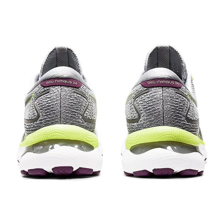 New Asics Gel Nimbus 24 'Piedmont Grey Lime Green' Women's 1012B201-020