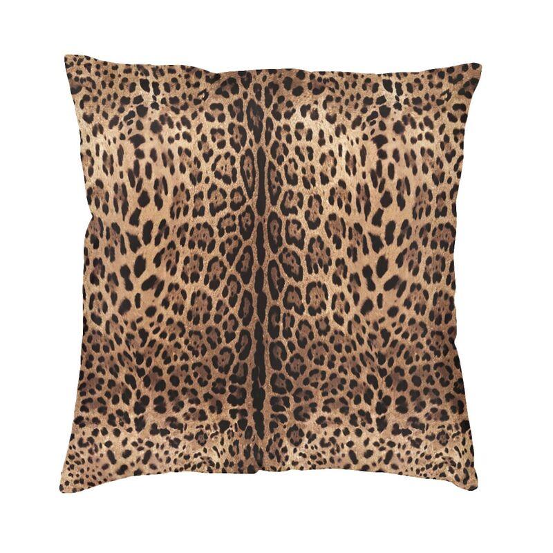 Nordic Purple Leopard Print Cushion Cover Velvet Animal Skin Pattern Pattern Pillow Case Living Room Decoration Pillowcase