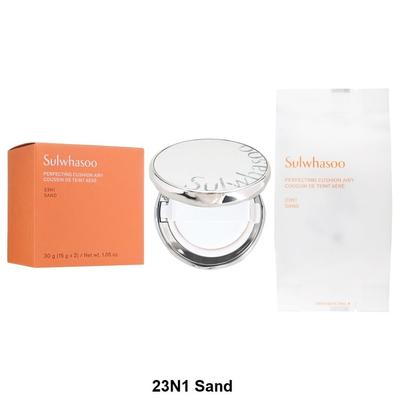 Perfecting Cushion Airy 23N1 Sand SPF50+/PA+++ 15g+15g Refill Korean Luxe Brand Store