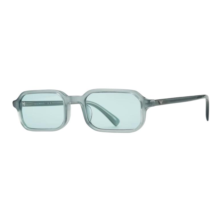 Emporio Armani Eagle Logo Rectangular Sunglasses Women sunglasses Light-Blue 0EA4253U-627065-54 F,Light Blue