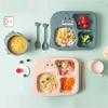 Drop-proof Dinosaur Toddler Tableware Set: Cute Divided Plate & Bowl for Kids