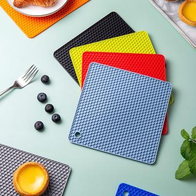 Isıya Dayanıklı Silikon Mat 18 cm Bardak Altlıkları Petek kaymaz Pot Tutucu Güveç Mat Masa Placemat Kitchan