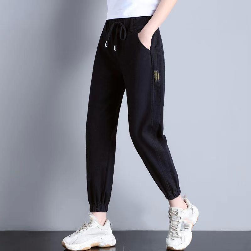 Spring Fall Harem Jeans Women Length High Waist Fashion Streetwear Denim Pants Baggy Casual Jogger Jeans