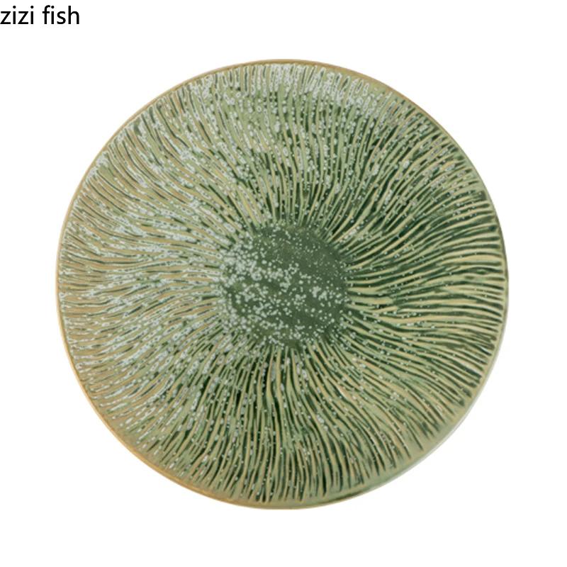 Kiln Changes farfurie ceramică verde farfurie pentru friptură farfurie pentru paste farfurii pentru salată bol pentru supă restaurant gătit molecular veselă specială