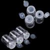Powder Case Refill Set of Small Dispensing Powder Nail Glitter Portable Small Dispensing Containers Bottles, 6, Perforated, Clear, Bottles, Bottles,