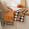 2Pcs Maple Leaf Fall Gnome Dish Towels Microfiber Thanksgiving Dish Cloths Kitchen