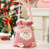 Plush Christmas Candy Bag Cloth Christmas Gift Drawstring Bags Santa Claus Gift Bags  Female/Girls