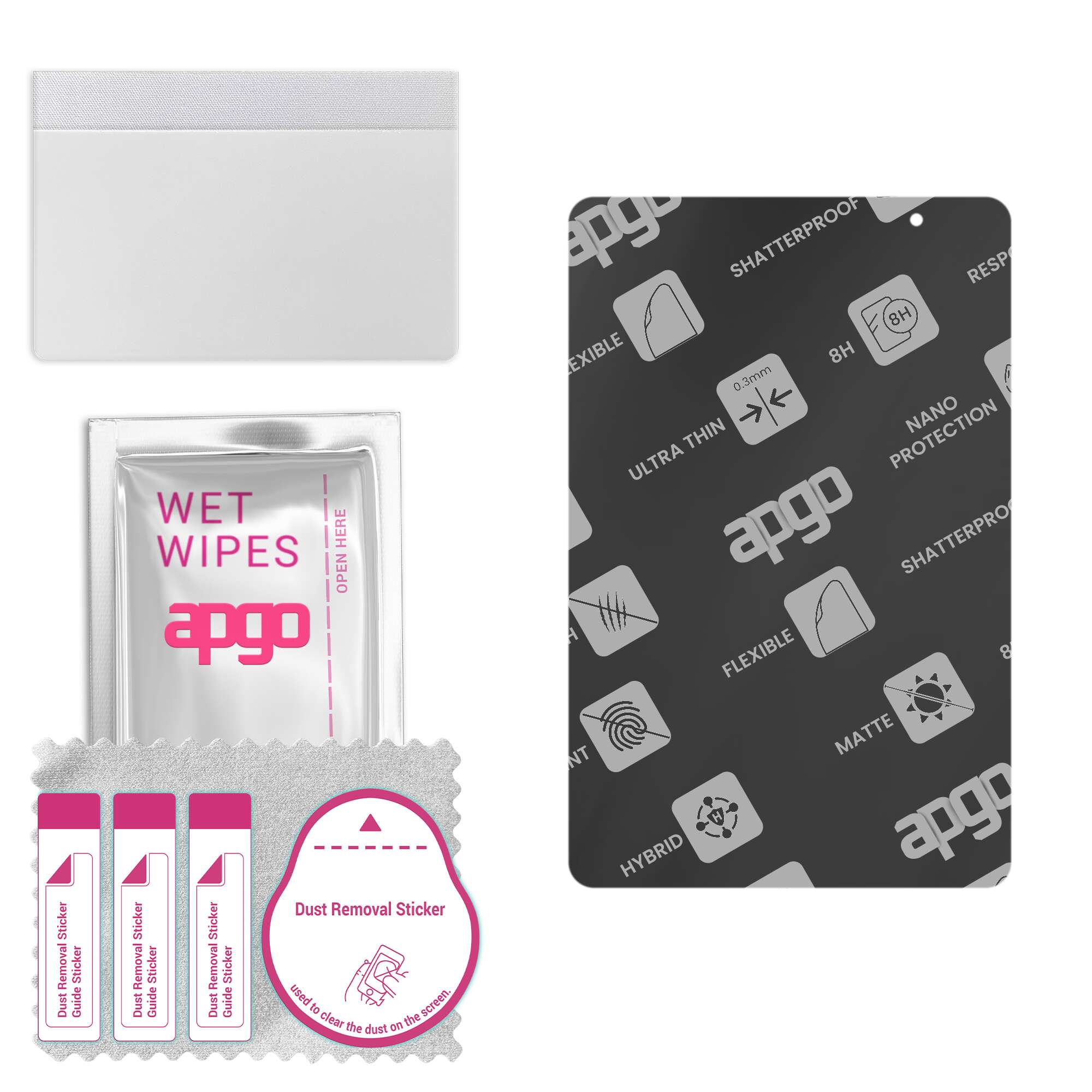 

apgo MATTE Hybrid protective glass compatible with Teclast P80, flexible nano glass, great replacement for tempered glass, scratch-resistant, full glu