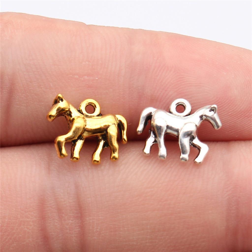 Cavallo Pegaso Creatura Mitica Ciondolo Bronzo Antico Lega di Zinco Materiali per Gioielli Pendenti per Collane