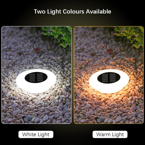 4 Pcs Solar Ground Lights Waterproof Outdoor Landscape Lights LED Lawn Lamp with Stake for Pathway Garden Yard Deck Decor