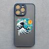 Cartoon Starry Sky Wave Phone Case for iPhone 16 15 14 Pro Max 13 12 11 Pro Max Mini XR XS X 7 8Plus Creative Oil Painting Cover
