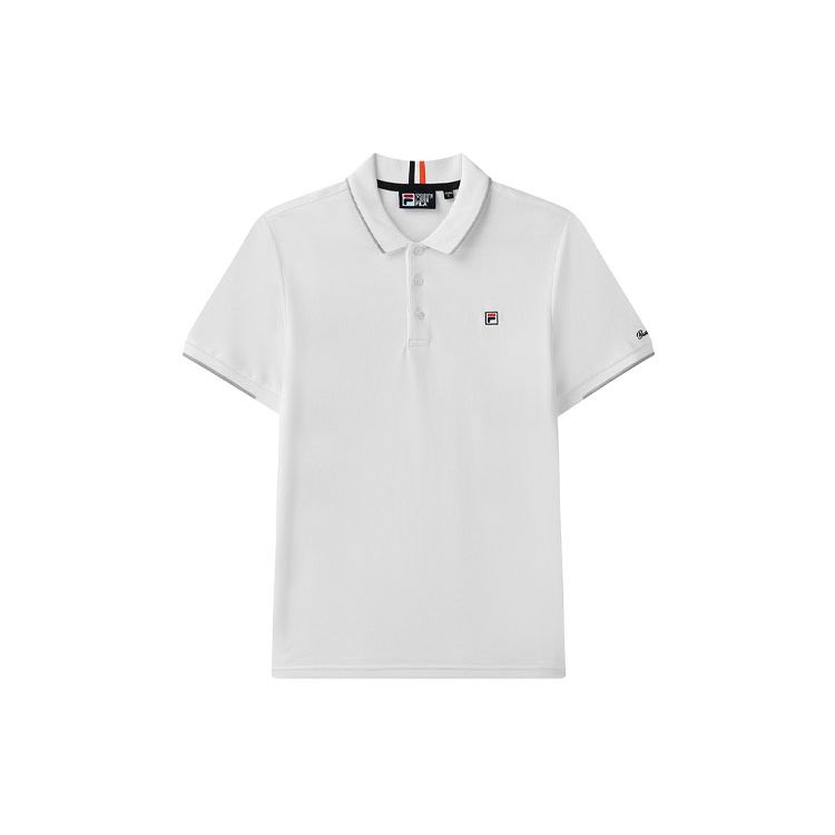 

Повседневная рубашка поло с коротким рукавом и вышитым логотипом Fila, мужские топы белого цвета F11M128116F-WT