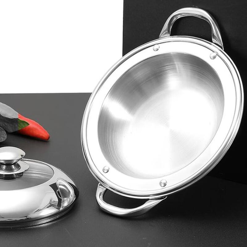LISM Stainless Steel Wide-Rim Pot