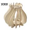 Anti Deformation Flower Pots for Interior Wooden Puzzle Vase, Display Stand Flowers or Simple Style Vases Gift Artificial Flowers, Decorative