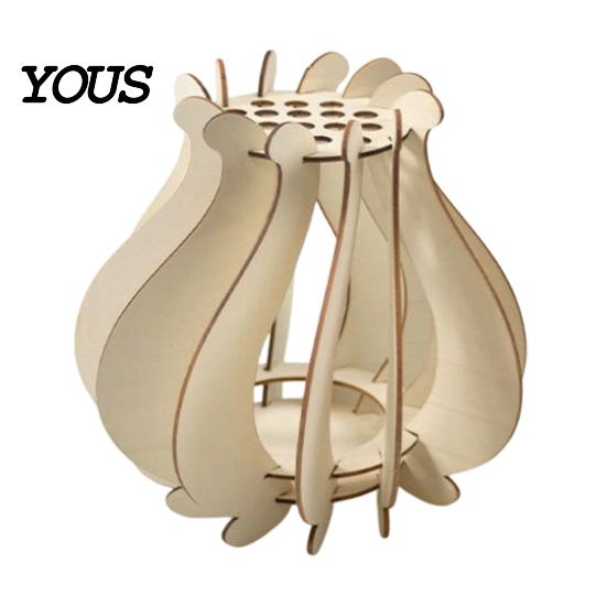 Anti Deformation Flower Pots for Interior Wooden Puzzle Vase, Display Stand Flowers or Simple Style Vases Gift Artificial Flowers, Decorative