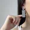 Elegant And Exaggerated Retro Geometric Black And White Striped Earrings Fashionable And Stylish Ear Accessories