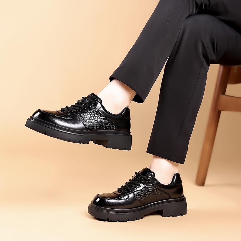 Nya Handgjorda Läder Casual Herrskor Design Sneakers Man Andningsbara Läderskor Herr Utomhussneakers