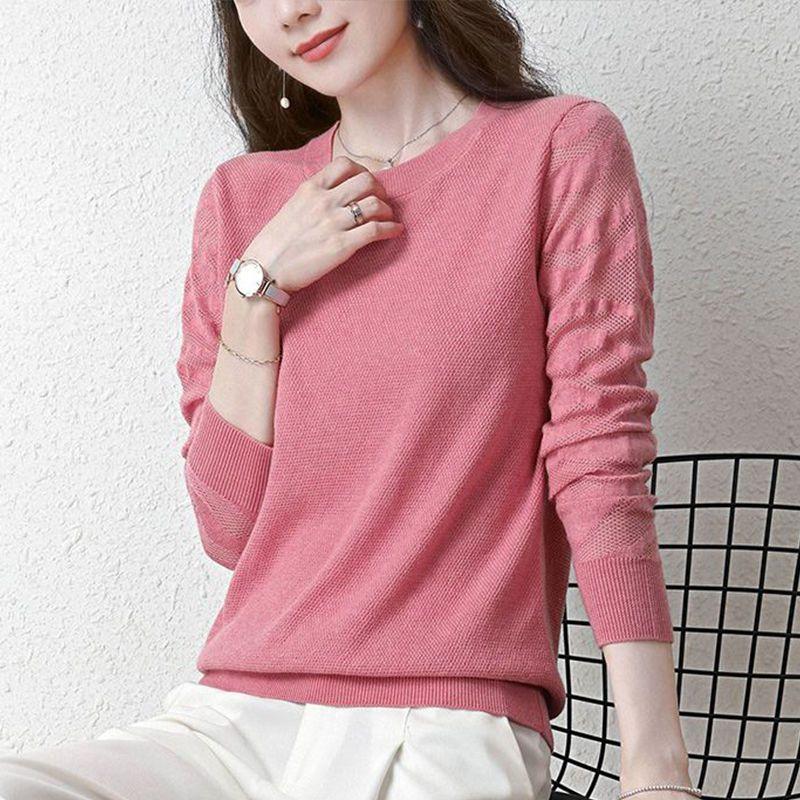 Maglione lavorato a maglia a maniche lunghe Maglione da donna per abbigliamento esterno autunno e inverno Pullover con scollo a V e maniche a pipistrello