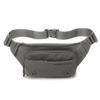 Sac banane homme multi-compartiments Sac de poitrine léger Sac bandoulière couleur unie