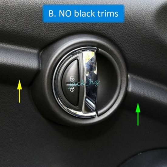 Carbon Fiber Interior Door Handle Cover Trims For Mini Cooper 2-Door F56 F57 B. NO Black Trims
