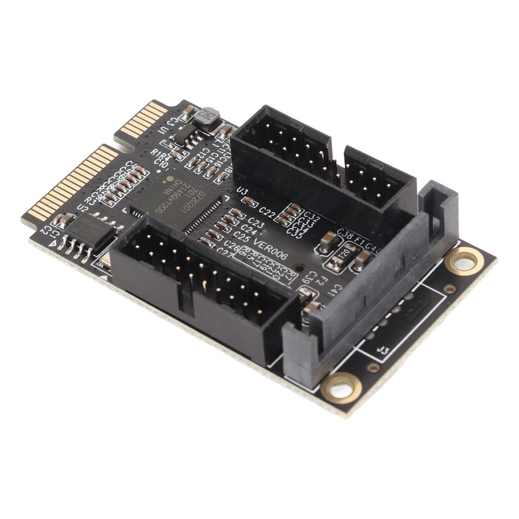 Mini-PCIe zu USB 3.0 Adapter Mini-PCIe zu 4-Port 19-Pin Erweiterungskarte mit SATA-Ladeschnittstelle für Windows für OS X